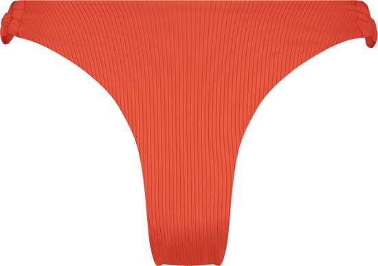 Hunkemöller Aruana rib high leg r Dames Bikinibroekje - Oranje - Maat XL