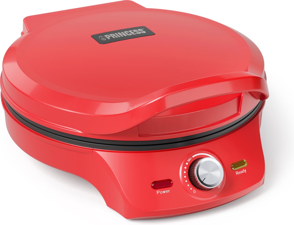 Princess Pizza maker 115007 - Pizzaoven - Regelbare thermostaat tot 220C - Rood - Ø30cm - ook te gebruiken als tafelgrill - voor verse en diepvriespizza's – foto 2