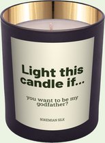 Kaars met Etiket: Light this candle if... - Origineel Cadeau om iemand Peter of Peetoom te vragen - makeyour.com - Premium Kaars - makeyour.com