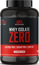 XXL Nutrition - Whey Isolate Zero - Poudre de protéines sans graisse, sans sucre et sans lactose, Shakes protéinés, Whey Protein - Fraise - 1000 grammes