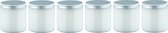 Luxe Verzorgende Bodyscrub-Gel Aloë Vera - 400 gram - Pot met aluminium deksel - set van 6 stuks - Hydraterende Lichaamsscrub