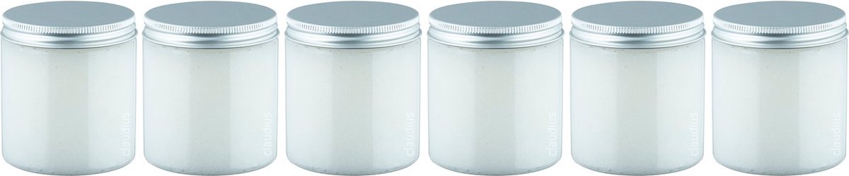 Goedkoopste Luxe Verzorgende Bodyscrub- Gel Touch of Tropical - 400 gram - Pot met aluminium deksel - set van 6 stuks - Hydraterende Lichaamsscrub