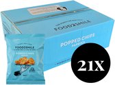 Popped Chips Paprika 21x25 - Food2Smile - Voordeelverpakking - Glutenvrije producten - Vegan paprika chips - Proteine chips
