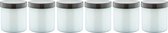 Luxe Verzorgende Bodyscrub-Gel Bamboe - 400 gram - Pot met zwarte deksel - set van 6 stuks - Hydraterende Lichaamsscrub