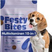 10-in-1 Multvitaminen - Dagelijkse Boost aan Probiotica, Vitaminen & Mineralen - Hondensnacks - 100 % Natuurlijk - FAVV goedgekeurd - 60 Hondensnoepjes - Brievenbuspakket