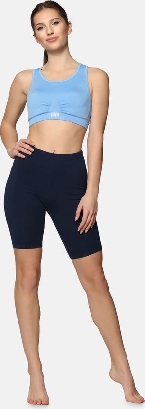 Bellivalini BLV-BLV50-157-LE Dames Leggings - Sport - Vrijetijdsbroek - Kort - Katoen - Sporbroek - Yogabroek - Marineblauw - L