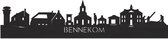 Skyline Bennekom Zwart hout - 100 cm - Woondecoratie - Wanddecoratie - Meer steden beschikbaar - Woonkamer idee - City Art - Steden kunst - Cadeau voor hem - Cadeau voor haar - Jubileum - Trouwerij - WoodWideCities
