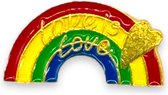 Embrassez l’amour avec l’épingle/bouton Rainbow « Love is Love »
