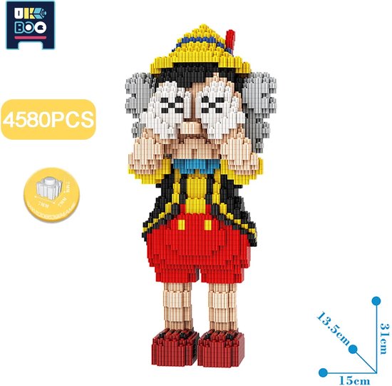 Poppetje - 31 cm - bouwset - Building blocks - Magic blocks