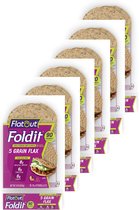 Flatout Foldit | 5 Grain Flax Flatbread | 6 stuks | 6 x 42,5 gram