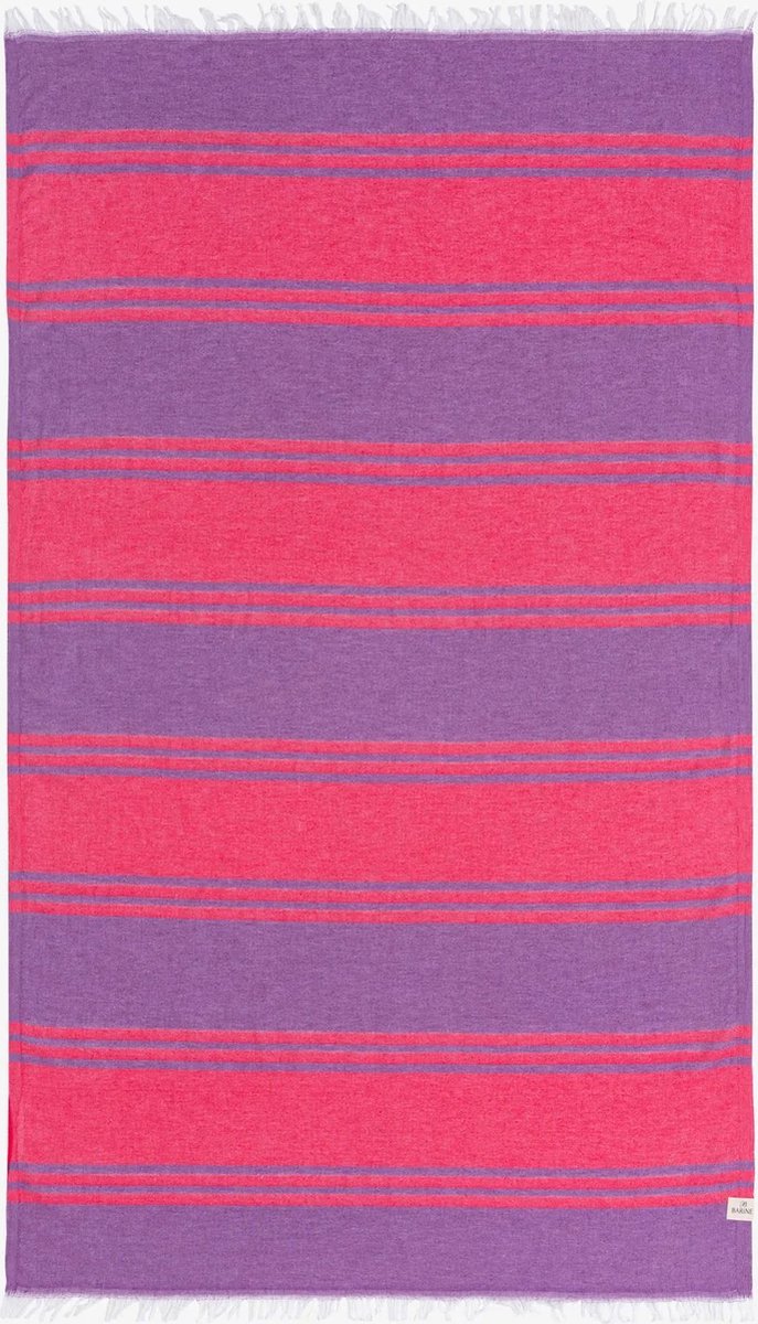 Barine Hamamdoek - Gerecycled katoen - Ultraabsorberend - Sneldrogend - Lichtgewicht Spa Sauna Handdoek - Badlaken - 90x160cm - Paars - Vibrant