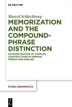 Studia grammatica82- Memorization and the Compound-Phrase Distinction