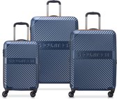 Securitech By Delsey Paris - Set valise Patrol - 3 pièces - Bagage à main 37L + bagage soute 75L et 110L - Blauw