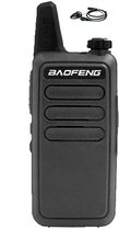 Baofeng BF-R5 dunne uhf mini portofoon 5 watt met D-shape oortje