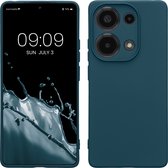 kwmobile telefoonhoesje geschikt voor Xiaomi Redmi Note 13 Pro 4G - Hoesje voor smartphone - Precisie camera uitsnede - TPU back cover in mat petrol