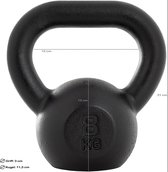 ScSPORTS Kettlebell 8 kg - Gietijzer - Zwart - Gewichten - Fitness en Krachttraining