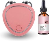 BeautyFit® - Huidverjongingsapparaat - Incl. Sakura Hydratatie Serum - Gua Sha - Facelift Apparaat - Anti Aging - Gezichtsmassage - Anti Rimpel - Roze - Moederdag Cadeautje