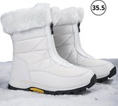 Livano Snowboots Voor Dames - Sneeuwschoenen- Wintersport Sneeuwboots - Ski Gadgets - Maat 35.5 - Wit