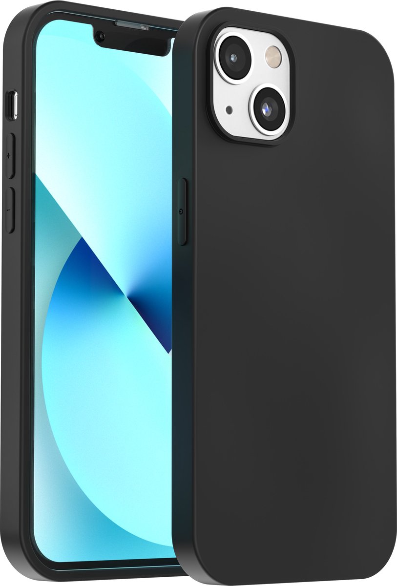 My Case hoesje geschikt voor iPhone 13 Mini Zwart Hoesje Siliconen Case Cover - Zwart