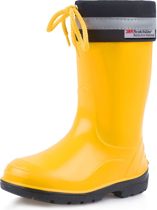 Ladeheid Dames Regenlaarzen van Lichtgewicht EVA Schuim – Waterdichte Rubberen Laarzen met Antislip Zool en Hoge Schacht – Voor Tuin Wandelen en Dagelijks Gebruik LA-CA-12 (Oranje (151c), 38/39 EU