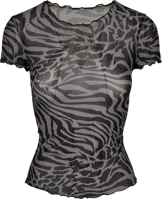 Urban Classics Top -5XL- Mesh Tee Grijs/ Zwart