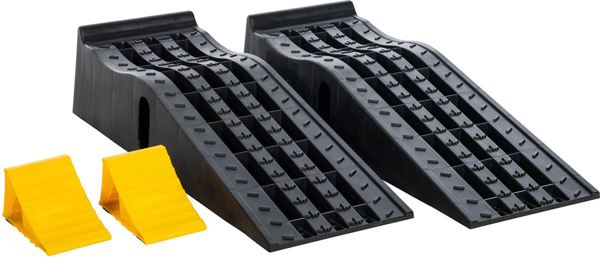 Rubberen Oprijplaat 10 cm – Antislip Drempelhulp – Set van 2