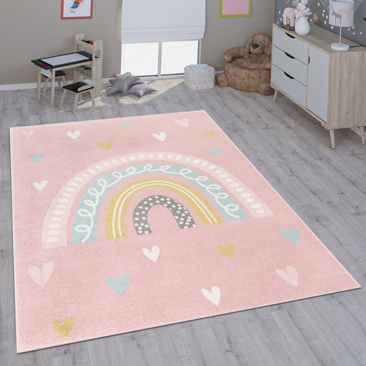 Paco Home Vloerkleed voor de kinderkamer Vloerkleed Kinderkamer Meisjes Jongens Verschillende Motieven En Formaten 160x220 cm
