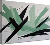 Abstract expressionisme portret - Moderne kunst schilderij - Muurdecoratie Slaapkamer - Schilderijen op canvas industrieel - Canvas keuken - Decoratie slaapkamer 90x60 cm