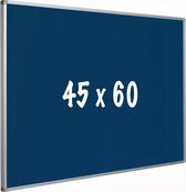 Prikbord kurk PRO Maxwell - Aluminium frame - Eenvoudige montage - Punaises - Blauw - Prikborden - 45x60cm