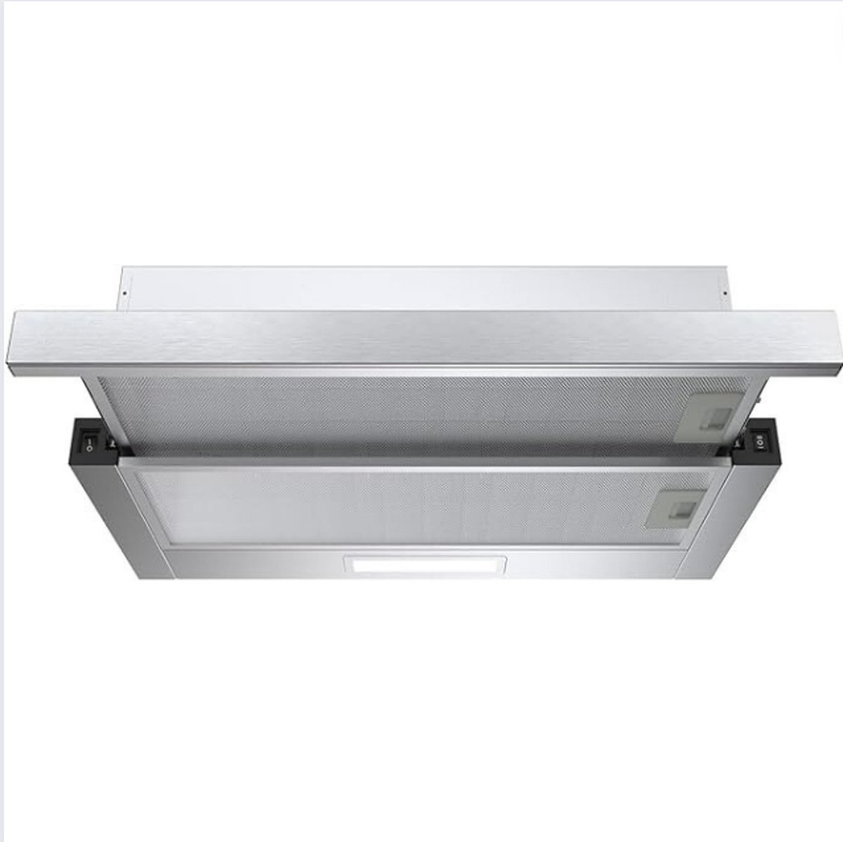 Afzuigkap 60 cm - Recirculatie Dampkap Stil en Krachtig - Vlakscherm Afzuigkappen 60 cm Met Geheugenfunctie & LED-verlichting - Zilver