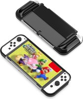 Grip TPU Bescherm Cover Hoes geschikt voor Nintendo Switch OLED - Zwart