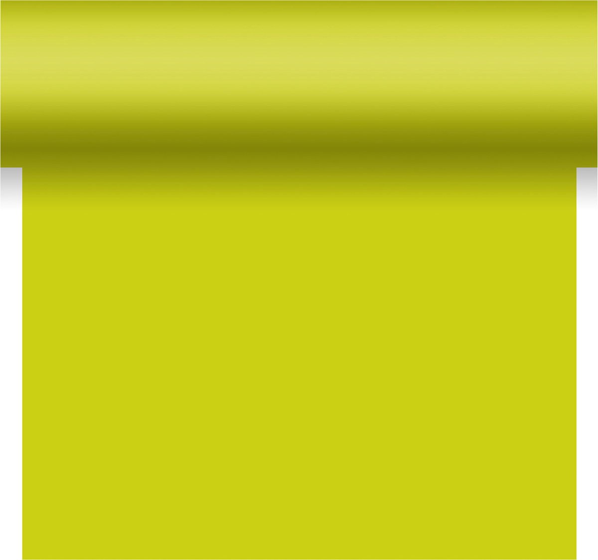 Duni tafelloper - 2x - papier - limegroen - 480 x 40 cm - Tafellopers