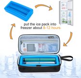 Insuline Cooler Travel Case met een Ice Pack (geschikt voor 2 pennen of 6 flacons), diabetische zak voor insulinepennen en glucosemonitorkit (alleen (draag), zwart