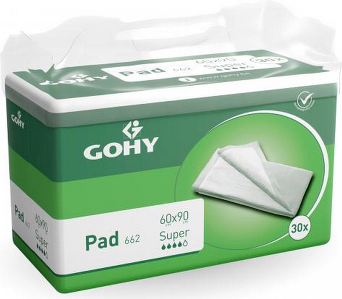 GOHY Pad Super 60 x 90 cm - 4 paquets de 30 protections