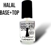 CombiDeal - 2x Halal Nagellak - BreathEasy - nagellak Base&Top - waterdoorlatend - luchtdoorlatend - Halal