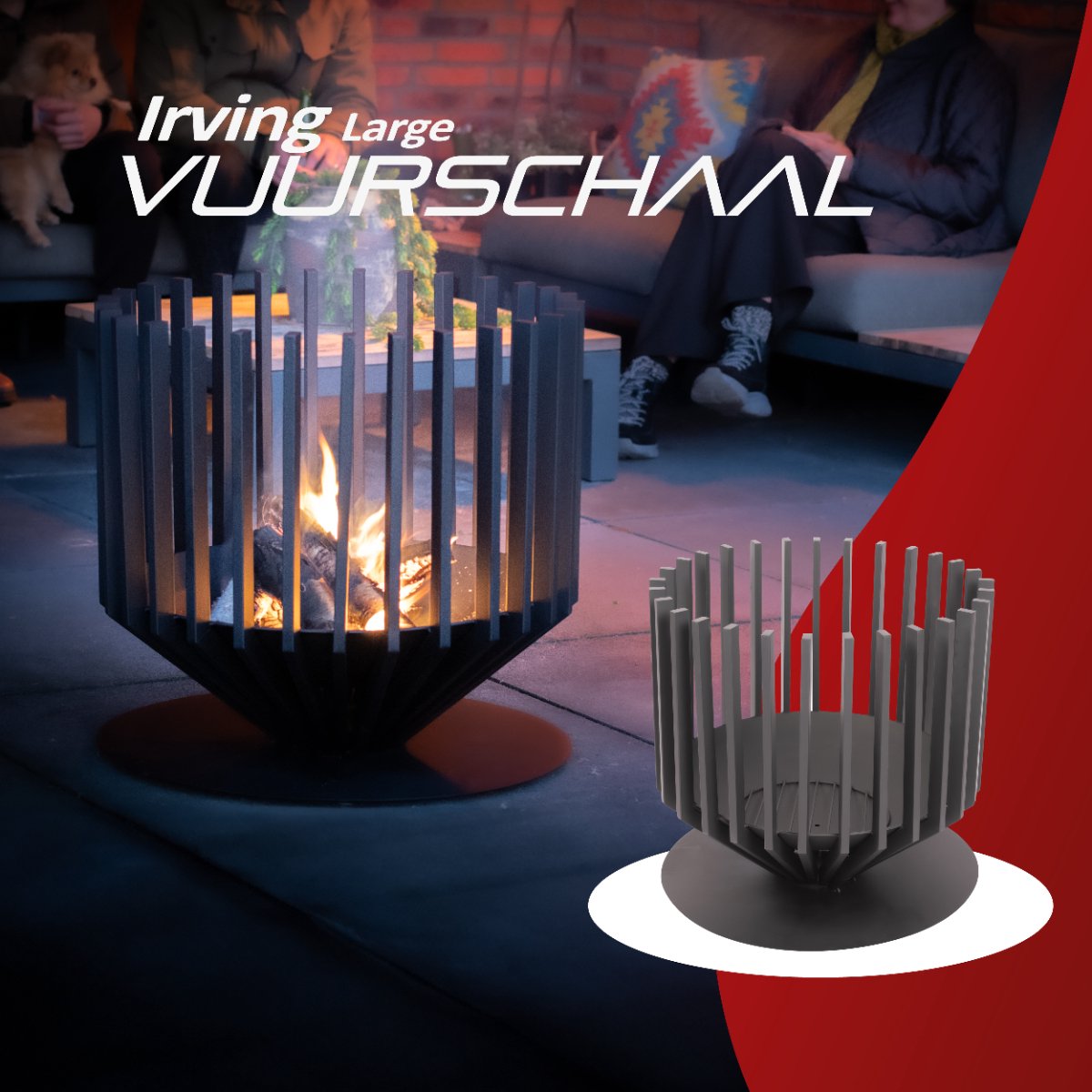 RedFire Irving Large Vuurkorf - Zwart