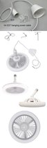 Fs2 -Mini Plafondventilator Met Verlichting - Mini Ventilator - Plafond Lamp - Plafondventilator met Afstandsbediening - LED Lamp - Stille Plafondventilator