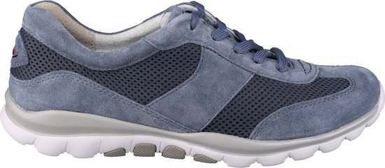Gabor rollingsoft sensitive 46.966.26 - dames rollende wandelsneaker - blauw - maat 37.5 (EU) 4.5 (UK)