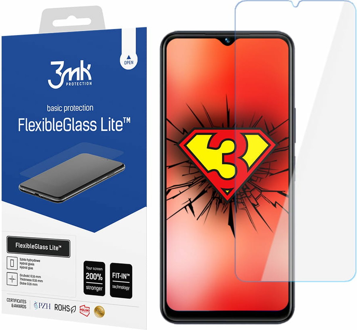 Motorola Moto E22 - 3mk FlexibleGlass Lite