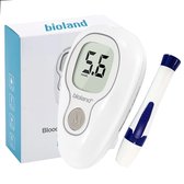De P&P Goods Glucosemeter – Bloedsuikermeter - Glucose Meter - Micro Bloedafname - Nauwkeurige Meting – Bloedsuiker – Incl Prikpen – Draagbaar – Wit