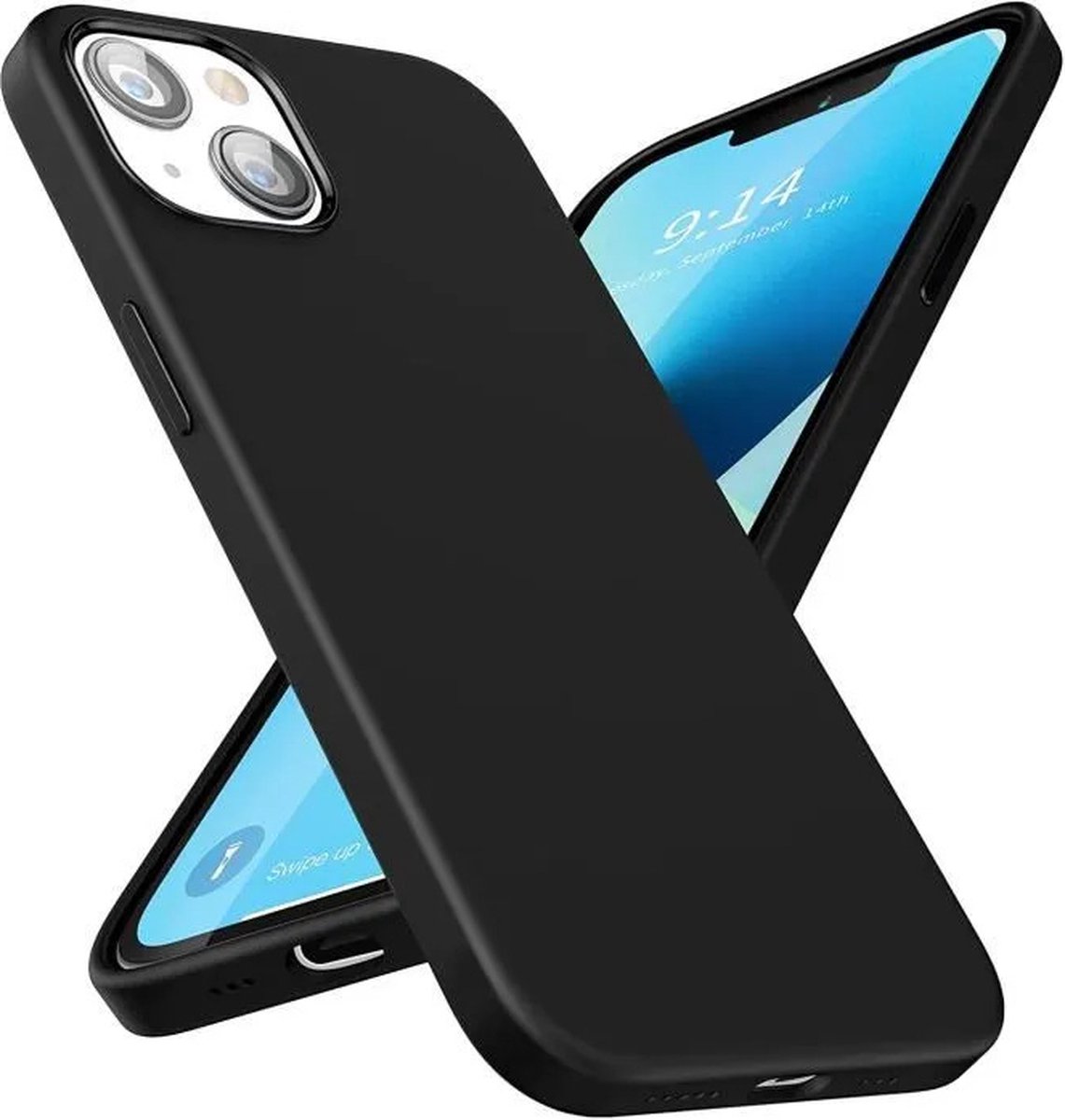 Silicone Hoesje Geschikt voor: iPhone 13 Pro Max - Soft Silicone - Zwart - ZT Accessoires