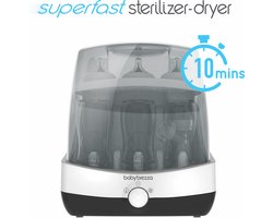 Product: Baby Brezza - Supersnelle sterilisator en droger - Steriliseert Ã©n droogt flesjes in slechts 10 minuten!, van het merk 