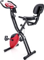 Merax Hometrainer met 10 Weerstandsniveaus - Opvouwbare Fitnessfiets - X-Bike - Fitness Fiets - Inklapbare Hometrainer - Rood