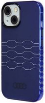 Audi IML Grille Pattern Back Case (MagSafe Compatible - Geschikt voor Apple iPhone 15 (6.1") - Blauw