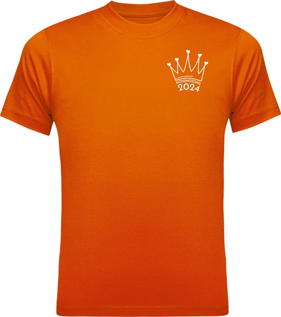 Koningsdag Kleding | Fotofabriek Koningsdag t-shirt heren | Oranje shirt | Maat S | Mini Koningsdag 2024