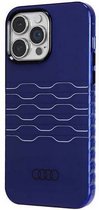 Audi IML Grille Pattern Back Case (MagSafe Compatible) - Geschikt voor Apple iPhone 14 Pro Max (6.7") - Blauw