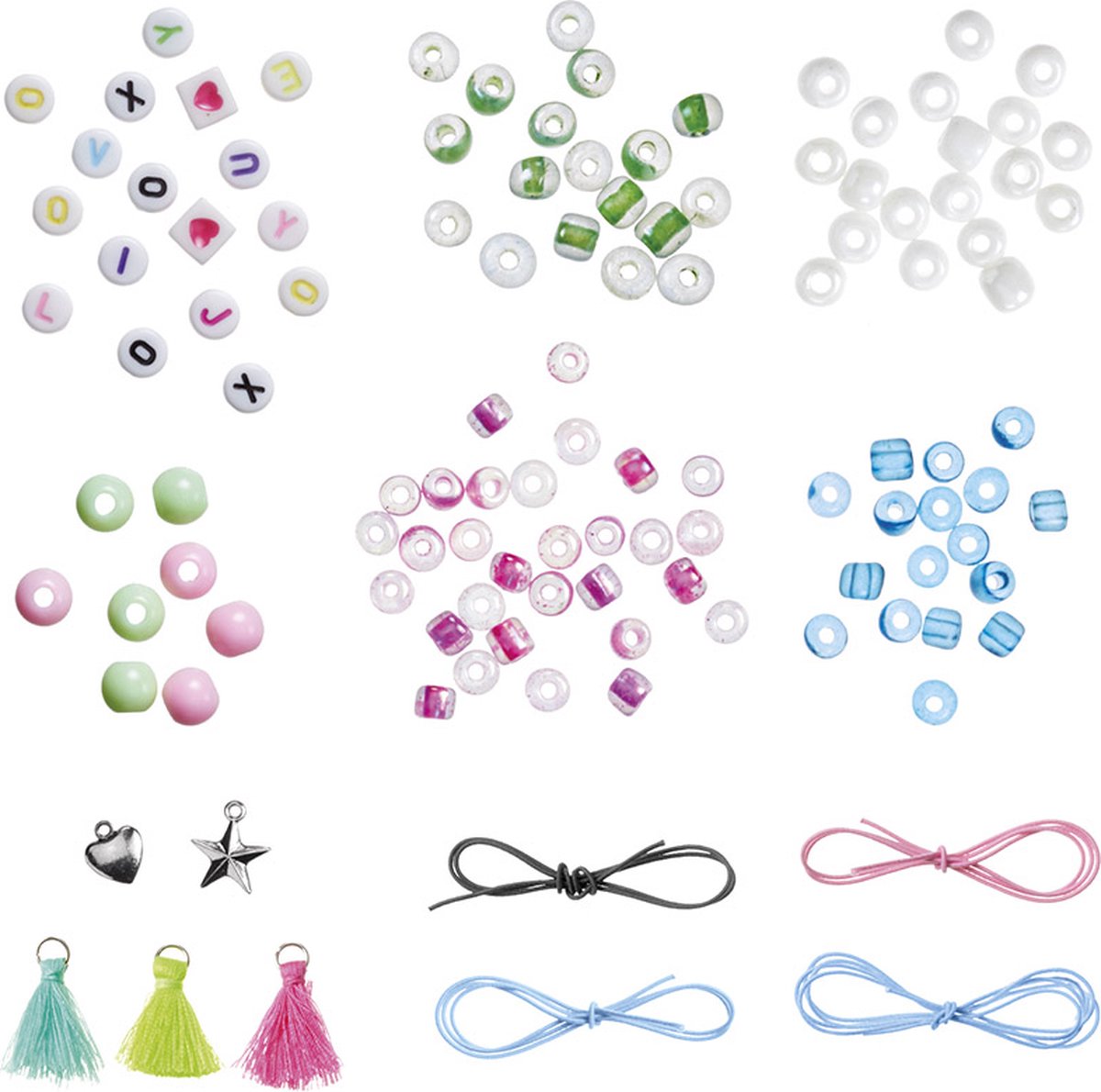 Totum 4 letter armbandjes maken - speelgoed meisjes vanaf 4 jaar - sieradenset knutselen - cadeau tip creatief vriendschaps armbandjes — afbeelding 11