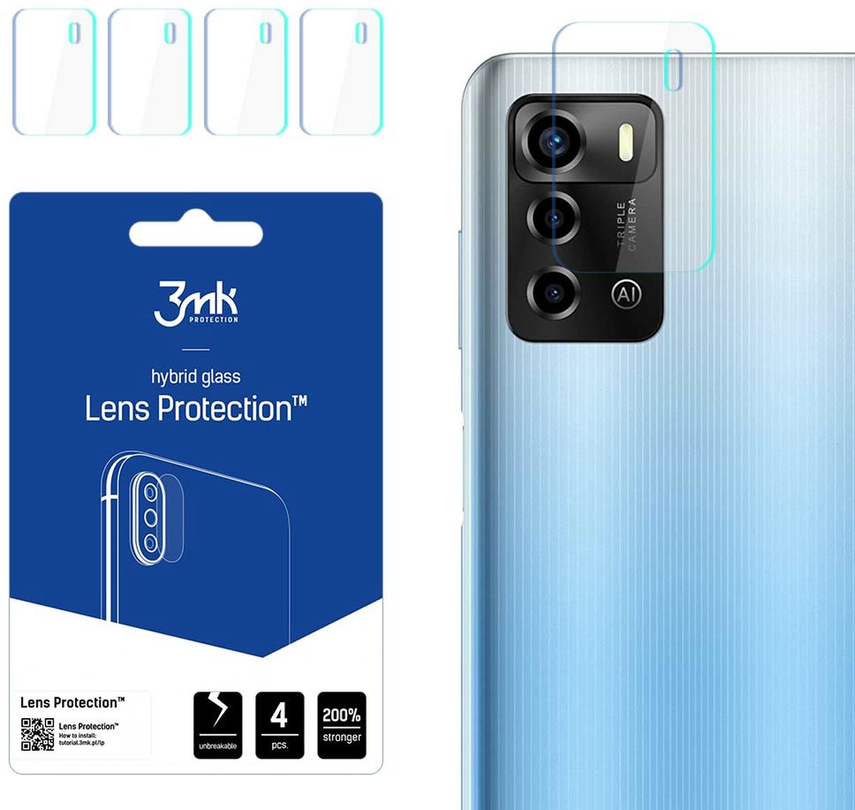 ZTE Blade A72 4G - 3mk Lens Protection