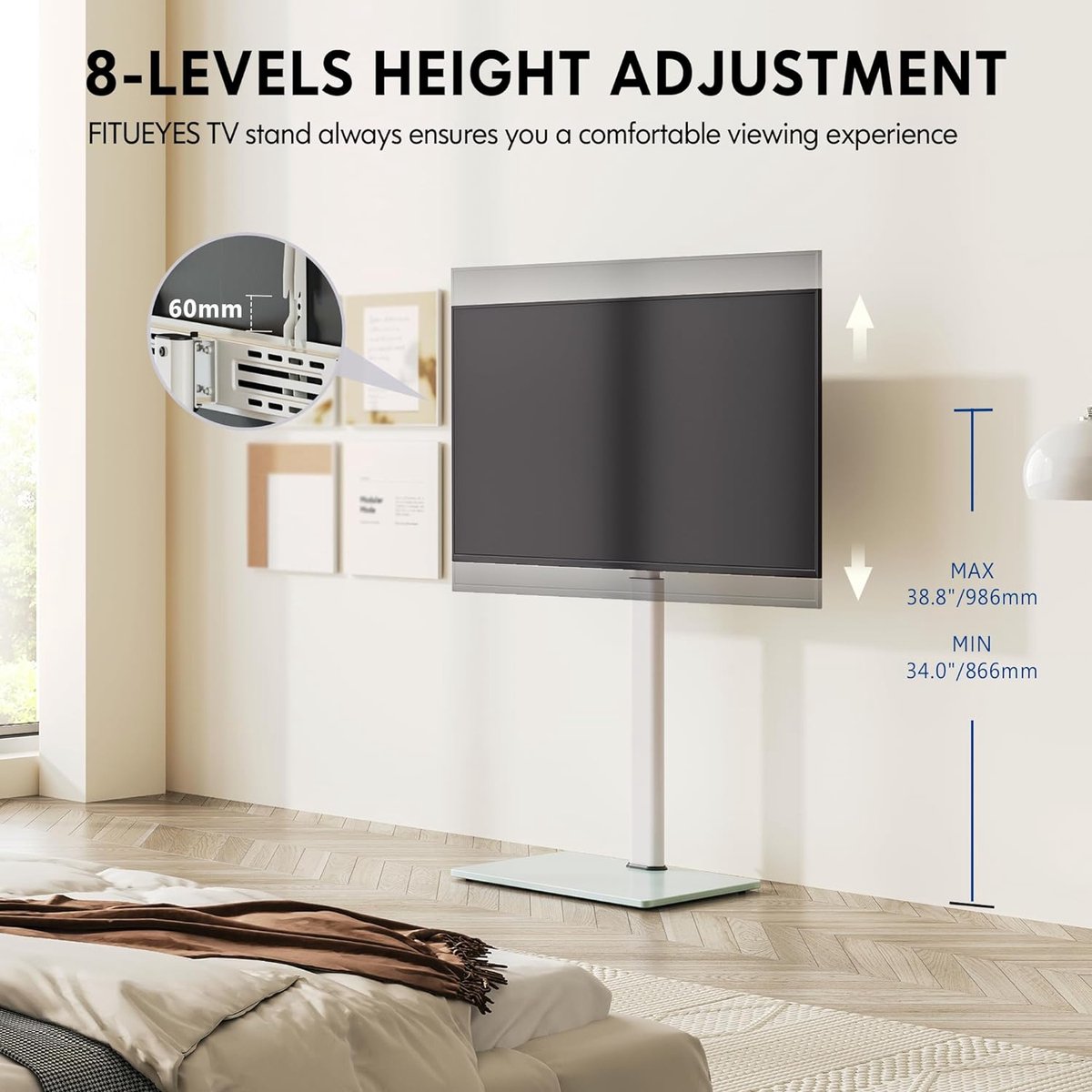 Universele tv-muurbeugel - Robuuste en veilige constructive / televisiebeugel , 32-43 55 60 inch