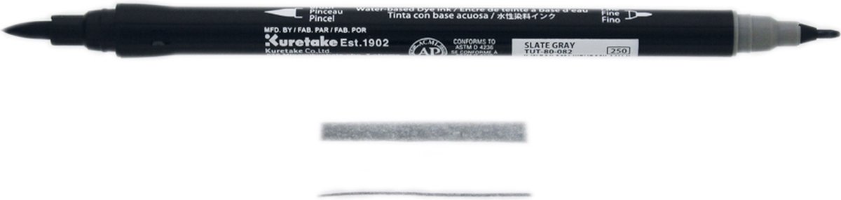 ZIG Art & Graphic Twin Tip brush marker - Slate Gray